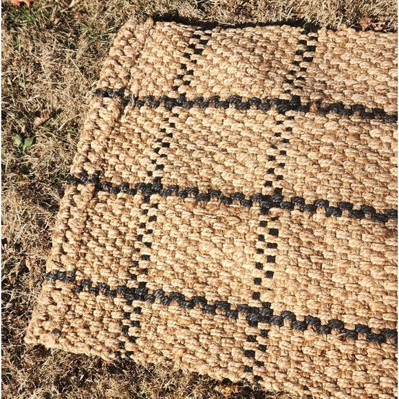 ANTHROPOLOGIE Windowpane Jute Runner - Picture 6 of 8